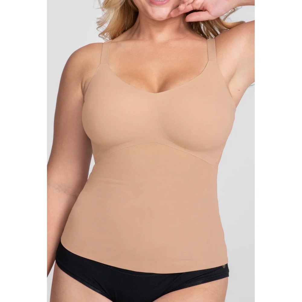 Honeylove LiftWear Cami Sand Beige Shapewear Camisole Tank Top 3X LWCM0102 CR4